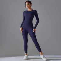 Celebrity Winter Brushed Long Sleeve Yoga Clothes High Strength Workout Clothes Pilates Running Sport Long Sleeve Top Set