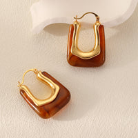 Retro U Shaped Acrylic Earring Eardrop High Sense French Simple Exquisite Ear Clips Earrings Women