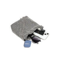 Rhinestone Full Diamond Small Golden Balls Shoulder Bag Diamond Embedded Dinner Messenger Bag for Women