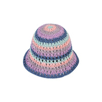 Women Colorful Woven Straw Hat Spring Summer Hollow Out Cutout out Bucket Hat Breathable Face Looking Small Bucket Hat Bucket Hat Sun Protection Hat