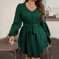 Plus Size Women Clothing Intellectual Dress Fall Winter Make You Look Younger Elegant High Waist Sexy