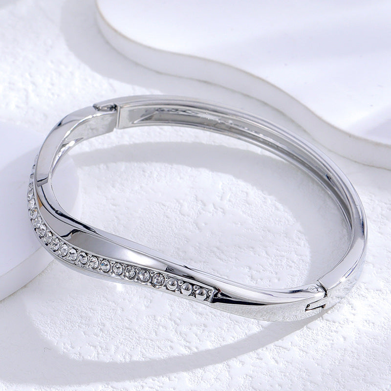 Bracelet Women High End Fashionable Mirror Polished Open Geometric Abstract Irregular Asymmetric Punk Bracelet