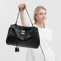 Bag for Women Rodeo Bag Large Capacity Office Tote B Same Alligator Print Handbag