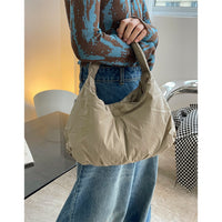 Autumn Winter Korean Fashionable Cloud Quilted Underarm Bag Soft Warm Shoulder Bag Clutch for Women