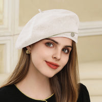 Influencer Refined Wool Beret Women Face Little Autumn Winter Elegant Warm Painter Cap