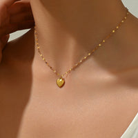 All Match Titanium Steel Love Embellished Necklace Simple Grace Personality Clavicle Chain