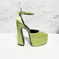 Thick High Heel 14.5cm Pumps Heels Color Rhinestone Waterproof Platform Thick Bottom Pointed Toe Women
