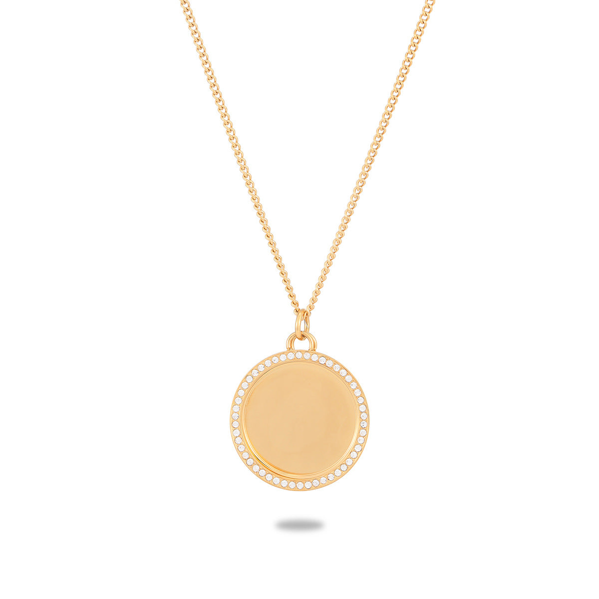 Private Exclusive Stainless Steel Necklace Unisex Vacuum Plating 18K Gold Titanium Steel Embellished