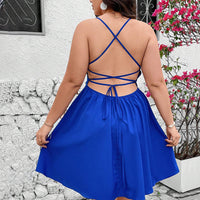 Plus Size Spring Strap Slim Fit Overknee Lace Up Backless Sexy Pirational Elegant Dress