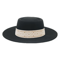 [Minimum order quantity is 2 pieces]Autumn Winter Dome Woolen Top Hat Big Brim Groove Pig Hat Retro Casual Flat Brim Monochrome Felt Cap