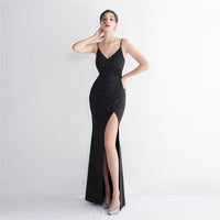 Long Sleeveless Split Debutante Gala Dinner Slim Fit Fishtail Wedding Dress