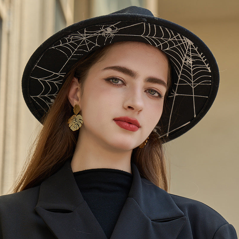 Arrival Creative Vintage Top Hat Women Personality Autumn Winter Wild Street Snap Hat Big Brim Hat