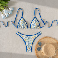 Bikini Small Floral Triangle Sexy Bikini Split Swimsuit Swimwear Women