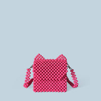 Autumn Winter Cat Ears Small Bag Handmade Beaded Bag Cute Solid Color Small Bag Crossbody Women Bag