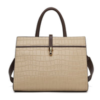 Handbag Autumn Winter Crocodile Pattern Texture Lady Simple Office Large Capacity Korean Western Tote Bag