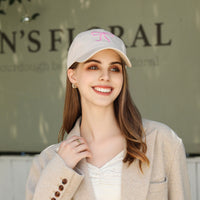 Women Four Seasons Bow Sun Proof Fresh Sweet College Face Looking Small Baseball Cap