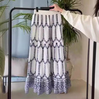 Summer Sexy Print Lace up Bra Skirt Two Piece Women Clothing