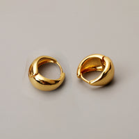 Advanced Design Modern Circular Arc Brass French Simplicity Elegant Metal Glossy Eardrop Earring Accessories