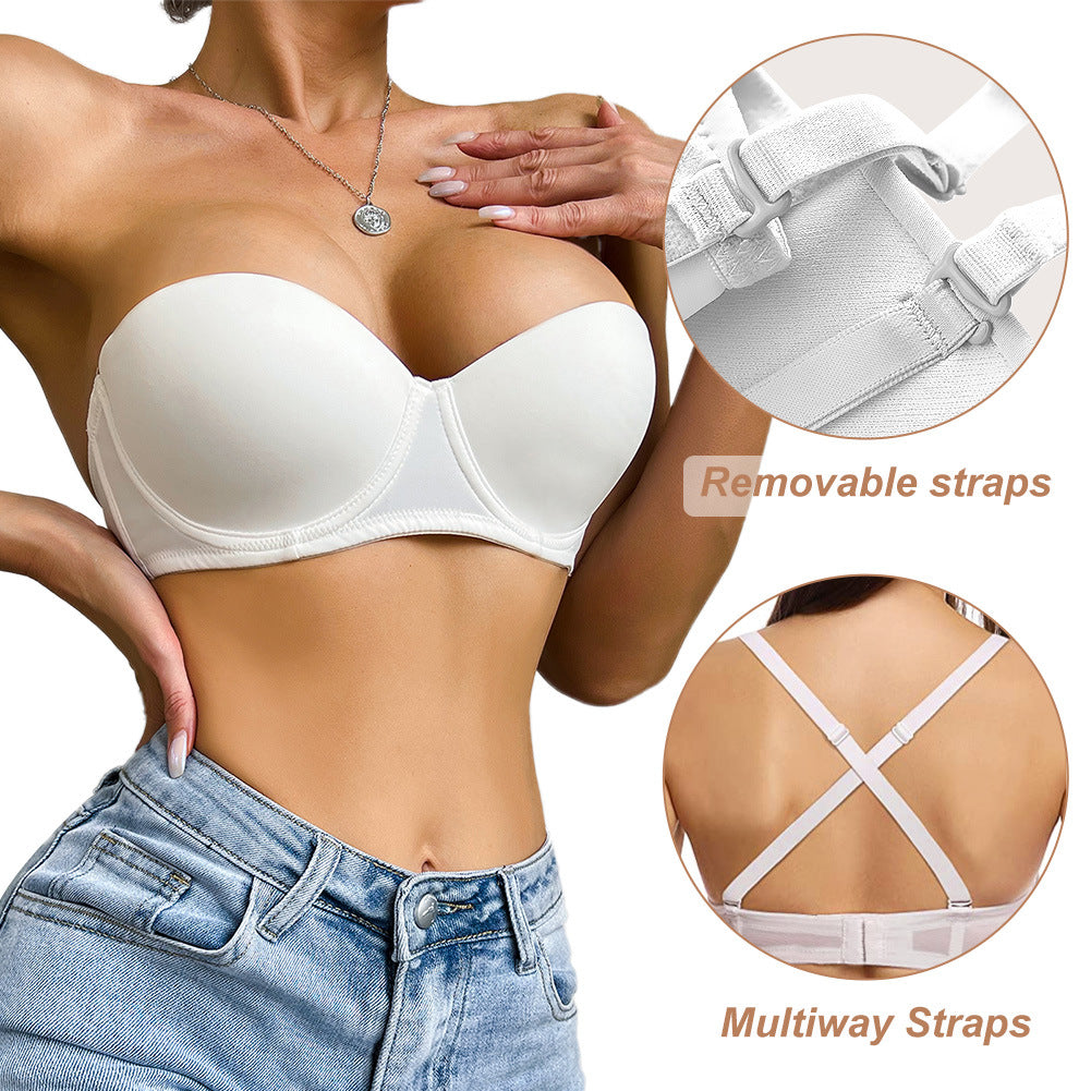 Weisi Silk Thin Bra Women Soft Steel Ring Small Chest Push up Accessory Breast Push up Bra Glossy Glossy Bra