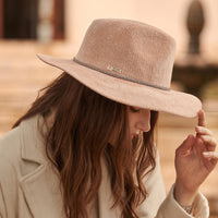Autumn Winter Women Knitted Hat Retro Panama Velvet Hat