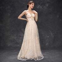 Champagne Tube Top Dress Maxi Dress Slim Fit Super Fairy Slimming Evening Dress Party Cocktail Dress