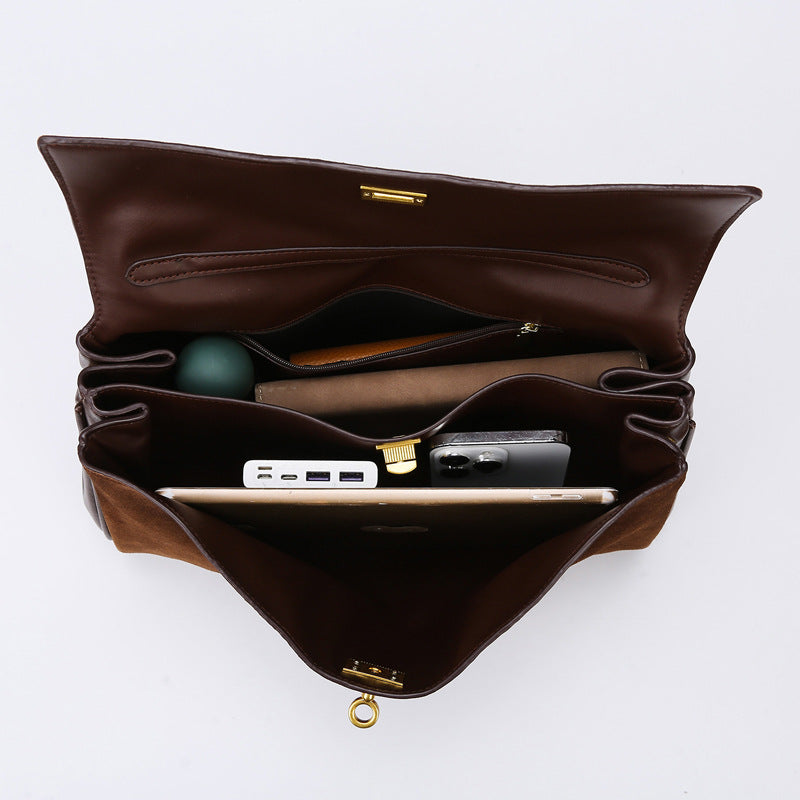 Tote Bag Autumn Winter High Grade Frosted Leather Bag Rodeo Bag Large Capacity Office Women Bag