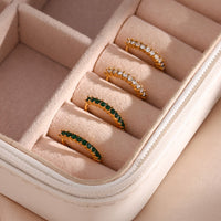 Stylish Simple Personality Ear Hoop Jewelry Stainless Steel Plated 18K Mini Ear Clip Fine Zircon Embedded Earrings Accessories