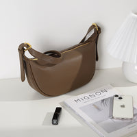 Bags Office Soft Leather Women Bag Popular Messenger Bag Women Crescent Dumpling Bag