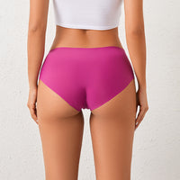 Women Seamless Panties Cotton Breathable Hip Lifting One Piece Ice Silk Mid Rise Briefs