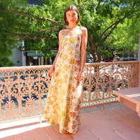 Casual Printing Sexy Backless Spaghetti Straps Large Swing Dress