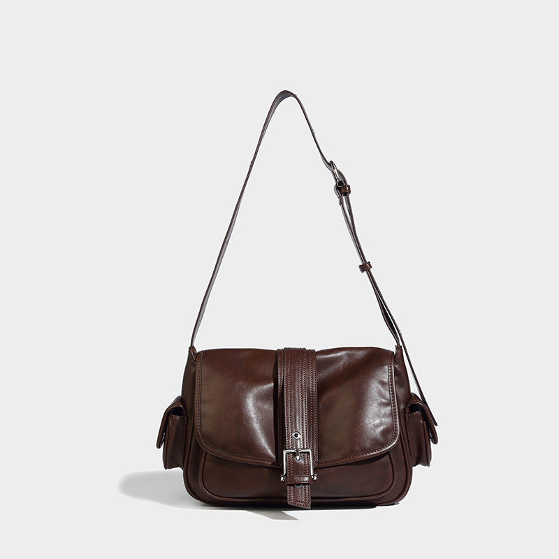 Niche Solid Color Baguette Bag Women Spring Summer Light Luxury Underarm Bag Flip Sexy Shoulder Messenger Bag