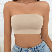 Strapless Underwear for Plump Girls Tube Top Non Slip Design Seamless Ice Silk Small Chest Push up Women Bra