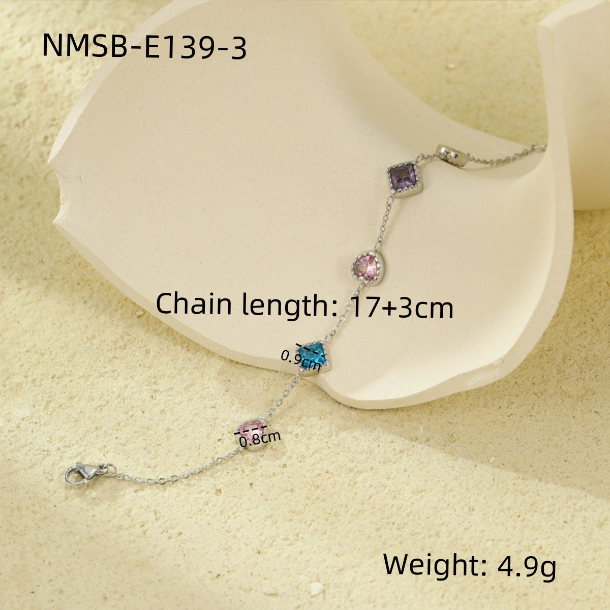NMSB-E139-3 Steel Color Diamond