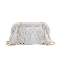 Rhinestone Cloud Bag Pleated Women Bag Texture High End Cosmetic Bag Niche Messenger Bag