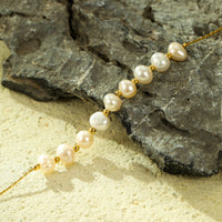 All Match Pearl Adjustable 18K Gold Titanium Steel Bracelets Simple Elegant Stainless Steel Bracelet Bracelet Accessories