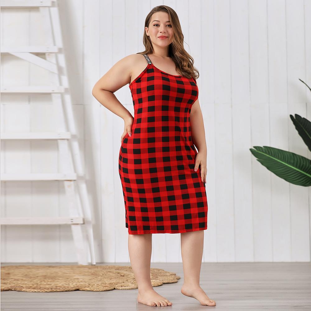 Plus Size Pajamas Women Spring Summer Sling Girls Nightdress