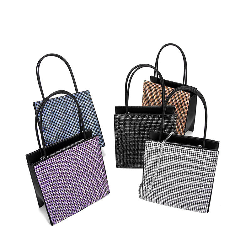 Rhinestone Tote Women Bag Chain Diamond College Shoulder Women Corssbody Bag