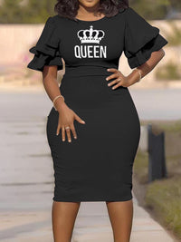 Plus Size Office Slim Fit Patchwork Dress Women