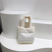 Women Bag Autumn Winter Simplicity Lightweight down Cotton Padded Jacket Quilted Pure Casual Portable Messenger Bag