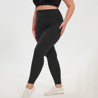 Plus Size High Waist Peach Pants Stretch Tight Yoga Sports Running Cropped Pants No Embarrassment Nude Feel Fitness Pants for Women