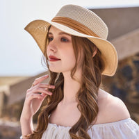 Outdoor Sunshade French Flat Straw Hat Street Shooting Travel Ladies Retro Sun Hat